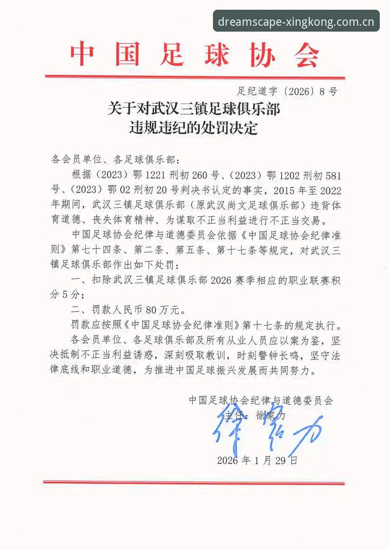 足协雷霆处罚全记录：星空体育平台视角下的中国足球治理新观察